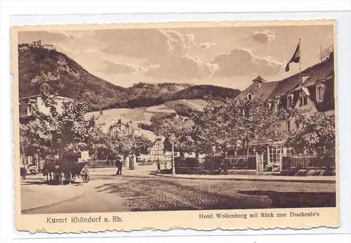 5340 BAD HONNEF - RHÖNDORF, Hotel Wolkenburg, Blick zum Drachenfels