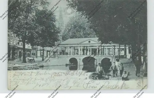 ZUID-HOLLAND - LEIDEN, Korenbeurs en Brug, 1899
