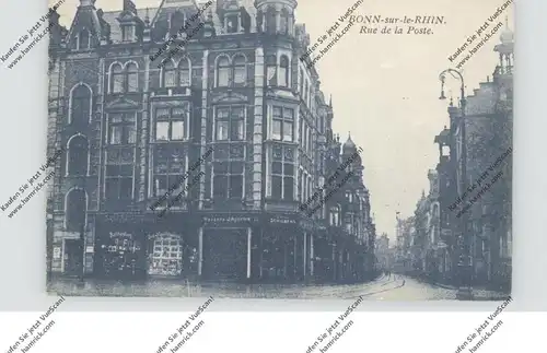 5300 BONN, Poststrasse / Rue de la Poste, franz. Besatzung, Zigarrenhaus Schieberg