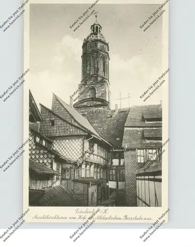 3352 EINBECK, Marktkirchturm vom Hofe der Altdeutschen Bierstube