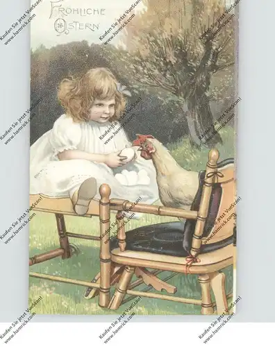 OSTERN - Mädchen mit Huhn