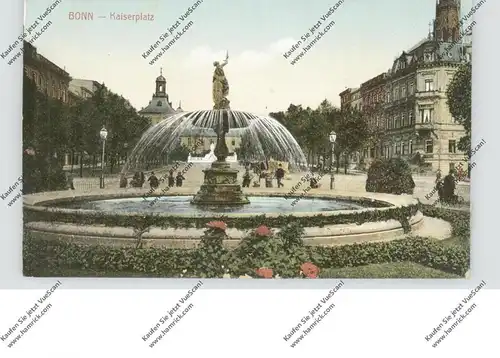 5300 BONN, Kaiserplatz, Springbrunnen, 1912