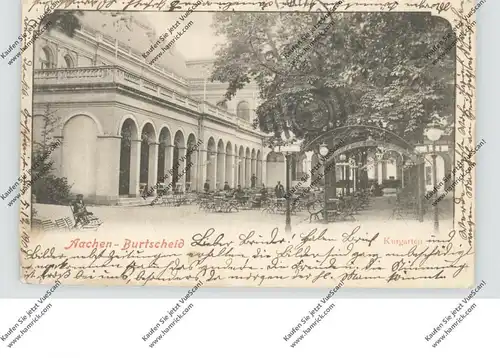 5100 AACHEN - BURTSCHEID, Kurgarten, 1903, animierte Szene, kl. Knick