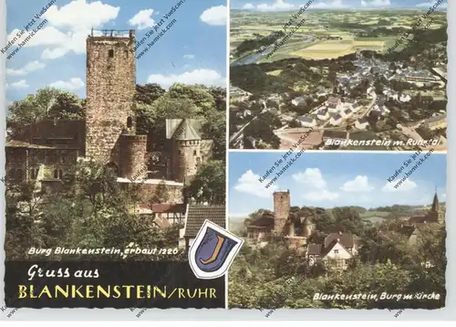 4320 HATTINGEN - BLANKENSTEIN, Burg und Ortsansicht