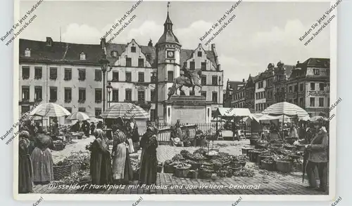 4000 DÜSSELDORF, Marktplatz, belebte Szene, 1934