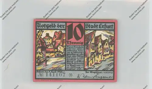 0-5000 ERFURT, Notgeld, Serienscheine 1921, 10 - 75 Pfg.
