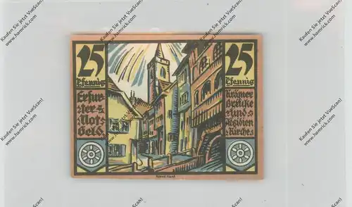 0-5000 ERFURT, Notgeld, Serienscheine 1921, 10 - 75 Pfg.