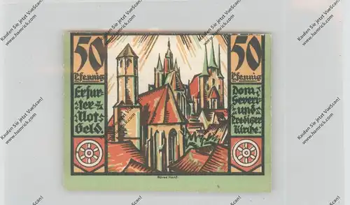 0-5000 ERFURT, Notgeld, Serienscheine 1921, 10 - 75 Pfg.