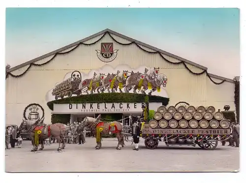 7000 STUTTGART - CANNSTADT, Volksfest, Dinkelacker Bier, Pferde Fuhwerk