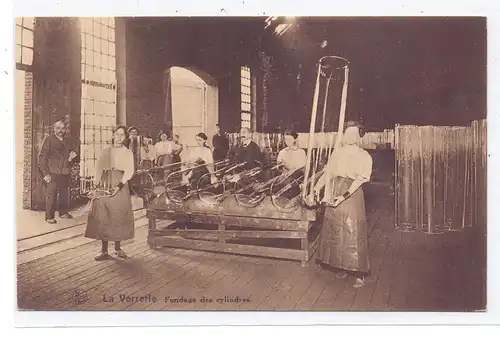 BERUFE - GLAS, Fendage des cylindres, La Verrerie