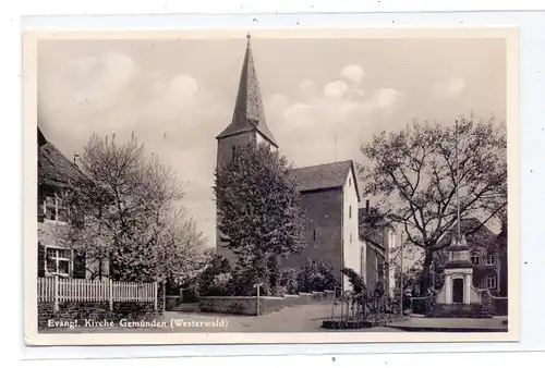 5438 WESTERBURG - GEMÜNDEN / Westerwald, Evangelische Kirche, Kriegerdenkmal, 1937