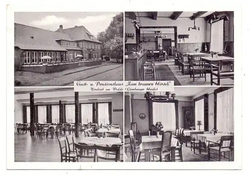 2116 HANSTEDT - NINDORF, Gasthof & Pension "Zum braunen Hirsch" 1958, kl. Einriss