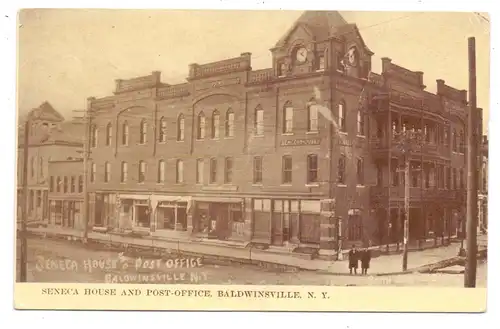 USA - NEW YORK - BALDWINSVILLE, Seneca House & Post Office, ca. 1910