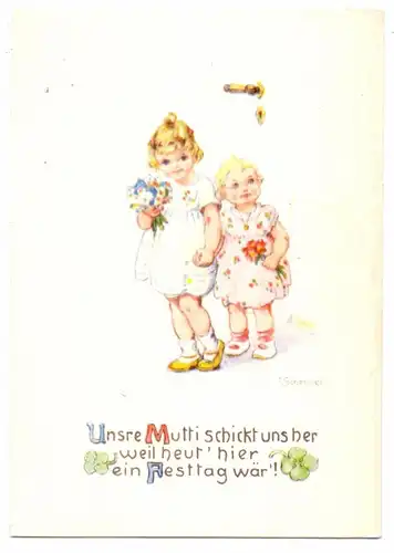 KINDER - Künstler-Karte Franziska Schenkel, "Unsere Mutti.....
