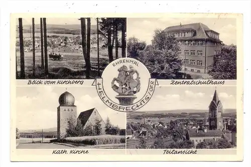 8662 HELMBRECHTS, Zentralschulhaus, Kath. Kirche, Teilansicht, 195..