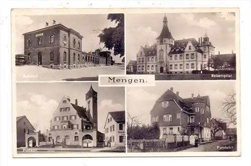 7947 MENGEN, Bahnhof, Postamt, Forstamt, Reiserspital