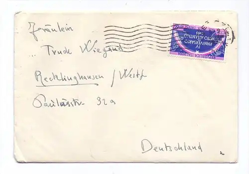 ITALIA / ITALIEN, 1953, Unificato 724, Auslandsbrief nach Deutschland