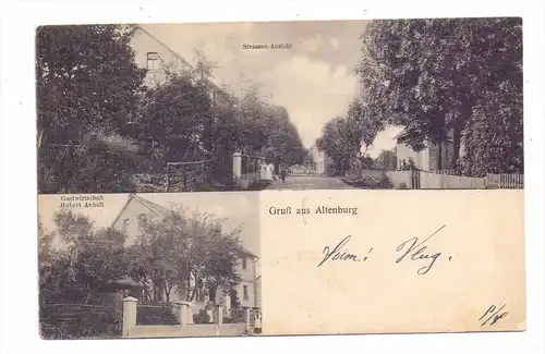 5464 ASBACH - ALTENBURG, Gruss aus..., Strassen-Partie, Gastwirtschaft Hubert Anhalt, 1916