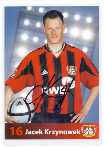 FUSSBALL - BAYER LEVERKUSEN - JACEK KRZYNOWEK - Autogramm