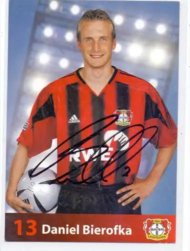 FUSSBALL - BAYER LEVERKUSEN - DANIEL BIEROFKA - Autogramm