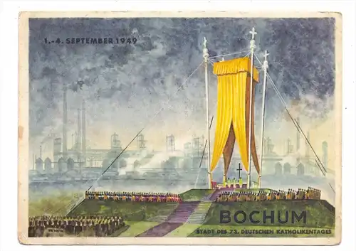 4630 BOCHUM, Katholikentag 1949, kl. Druckstelle