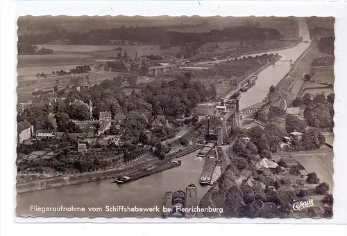 4620 CASTROP - RAUXEL - HENRICHENBURG, Schiffshebewerk, Luftaufnahme, 1962