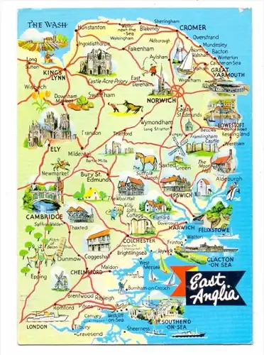 LANDKARTEN / MAPS - EAST ANGLIA