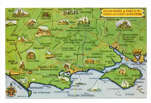 LANDKARTEN / MAPS - HAMPSHIRE