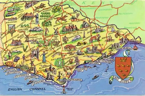 LANDKARTEN / MAPS - EAST SUSSEX