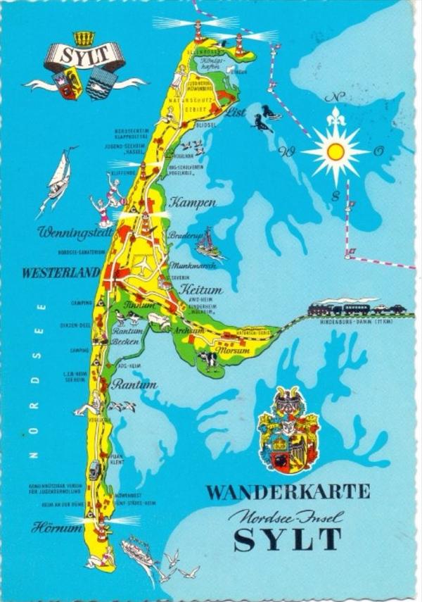 Landkarten Maps Sylt Nr Oldthing Ansichtskarten