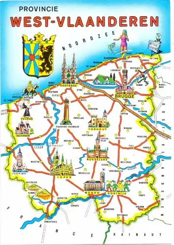 LANDKARTEN / MAPS - WEST-VLAANDEREN