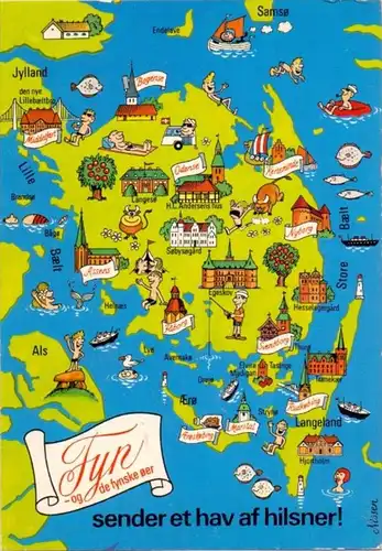 LANDKARTEN / MAPS - FYN / DK