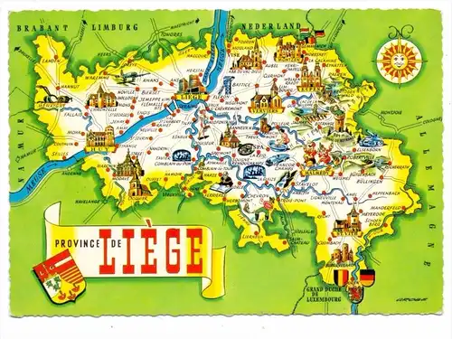 LANDKARTEN / MAPS - LIEGE / LÜTTICH