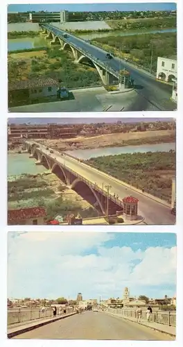 ZOLL / GRENZE - Frontier USA - MEXICO, Laredo, International Bridge, 3 Pcs.