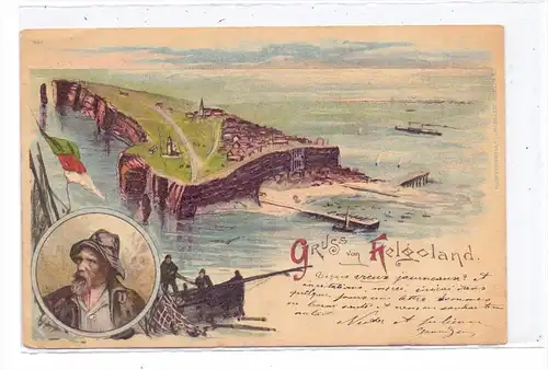 2192 HELGOLAND, Lithographie, 1902, Panorama & Fischer