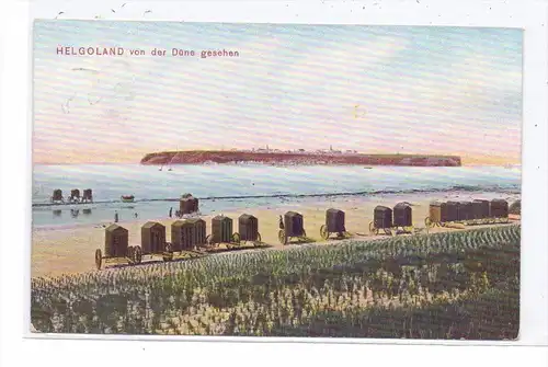 2192 HELGOLAND, von der Düne gesehen, Strandwagen, 1907