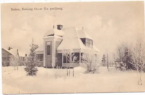 S 96161 BODEN, Konung Oscar II´s paviljong, 1915