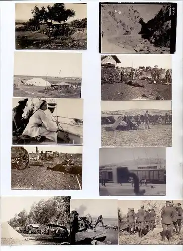 MILITÄR 1.Weltkrieg, Türkei / Palestina / Syrien, 11 Photos, deutsche Truppen in El-Tine, Rayack...