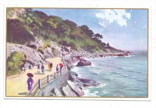 I 17021 ALASSIO, Passeggiata d'inverno Maresciallo Cadorna, Künstler-Karte