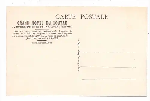 F 84000 AVIGNON, Hotel du Louvre, Ansienne Chavelle des Templiers