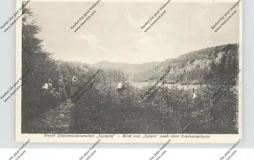 4800 BIELEFELD - BETHEL, Diakonissenanstalt SAREPTA, Blick von Salem nach dem Dreikaiserturm