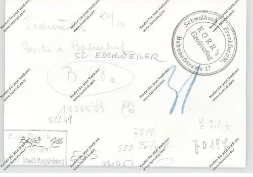 5180 ESCHWEILER, Partie am Bahnhof, Archiv-Beleg Korr-Verlag