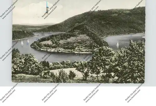 5107 SIMMERATH - WOFFELSBACH, Rursee bei Woffelsbach, Landpoststempel 1961