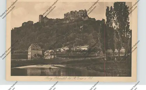 5401 SANKT GOAR, Häuser am Rheinufer unterhalb Burg Rheinfels