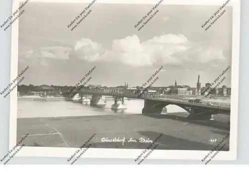 4000 DÜSSELDORF, Blick von Oberkassel, Oberkasseler Brücke, 1954
