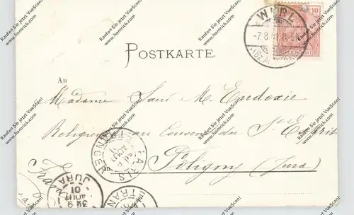 4760 WERL, Pensionat der Ursulinen, 1901, kl. Eckknick