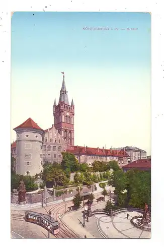 OSTPREUSSEN - KÖNIGSBERG / KALININGRAD, Schloss, Strassenbahn / Tram