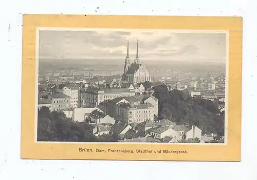 BÖHMEN & MÄHREN - BRÜNN / BRNO, Dom, Franzensberg, Stadthof und Bäckergasse, 1910