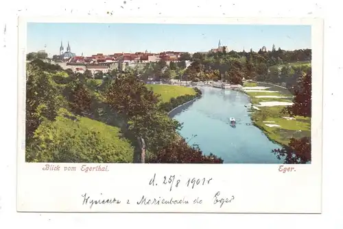 BÖHMEN & MÄHREN - EGER / CHEB, Blick vom Egerthal, ca. 1905, kl. Klebereste rückseitig