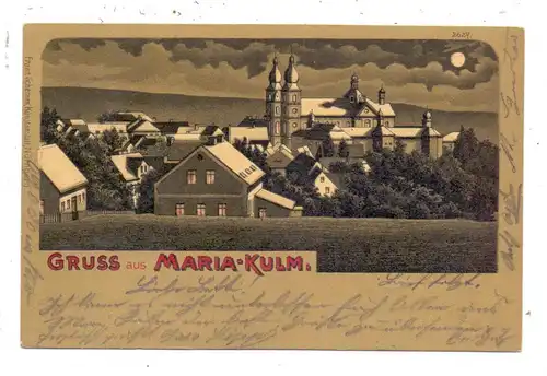 BÖHMEN & MÄHREN - MARIA-KULM / CHLUM SVATE MARI, Gruss aus.... Lithographie, 1900